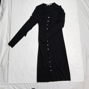 Trina Turk Women Classic Knee Length Sweater Coat Dress Wool Black Large…